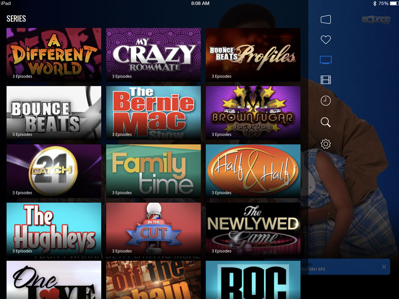 Bounce TV App Design